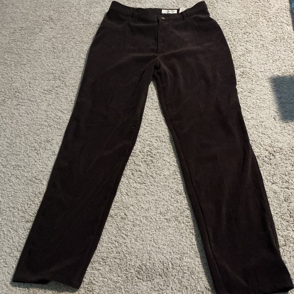 Soffia Chocolate Brown Sleek Bootcut Pants Dark Academia Officecore Y2K Size 12